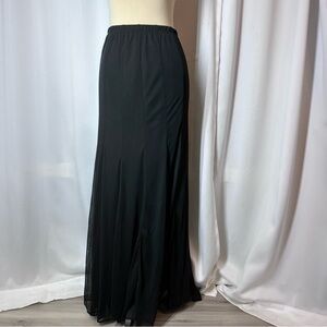 Onyx Nite Maxi Skirt Sz S Sheer Overlay Evening Party Stretch Black Witchy Goth